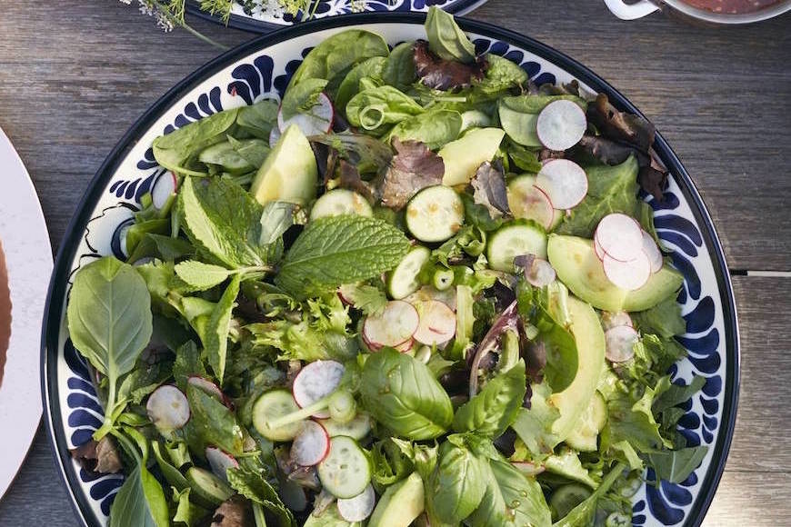 Ginger Soy Herb Salad What's Gaby Cooking