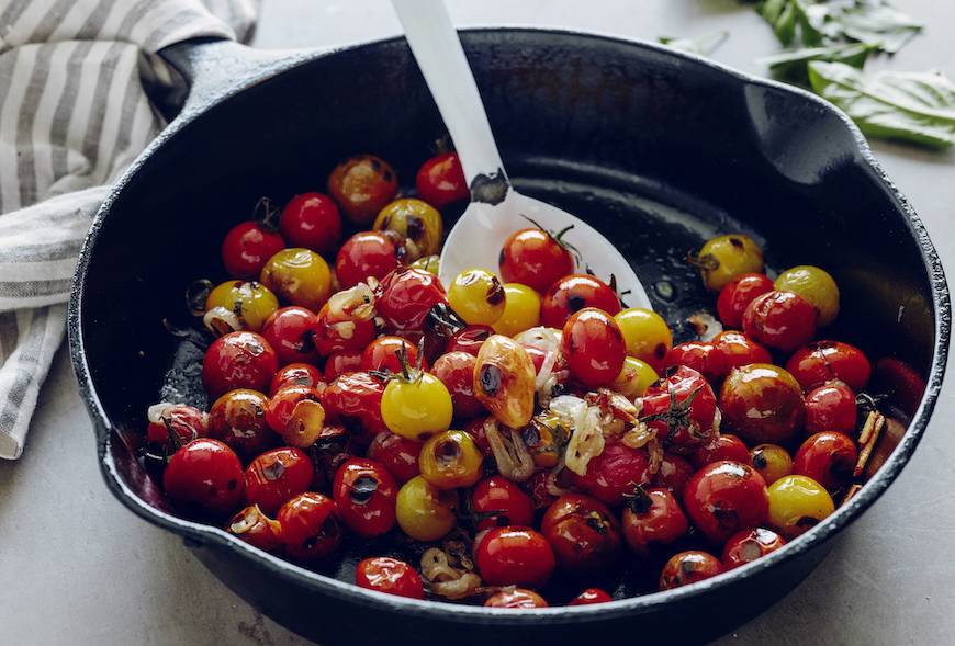 Blistered Cherry Tomatoes What's Gaby Cooking