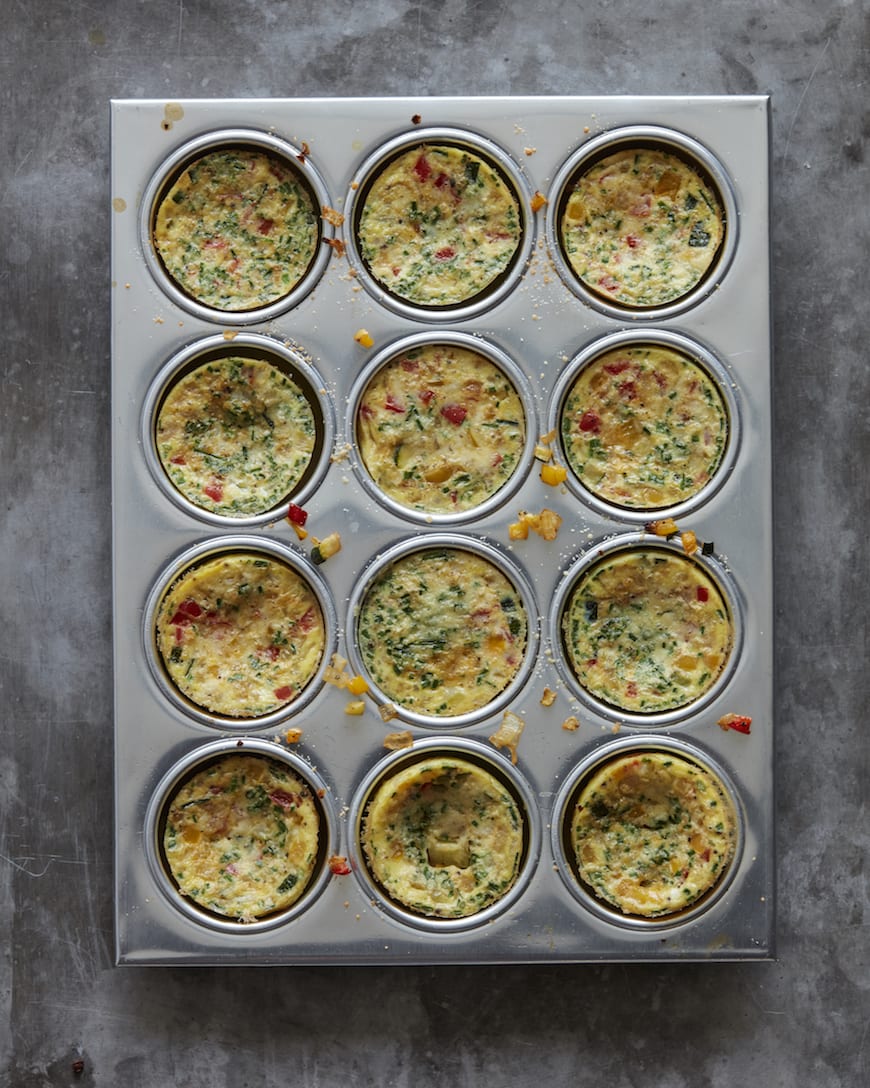 petite vegetable frittatas