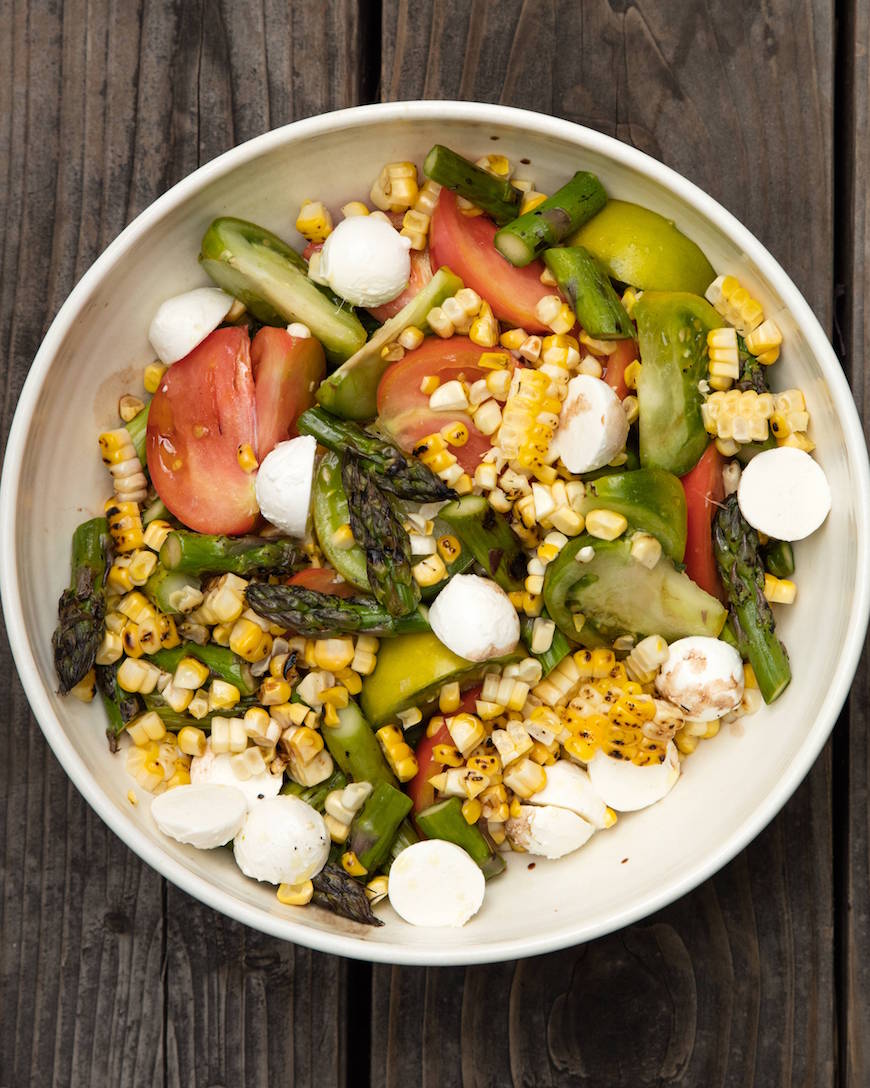 Asparagus, Basil and Corn Salad
