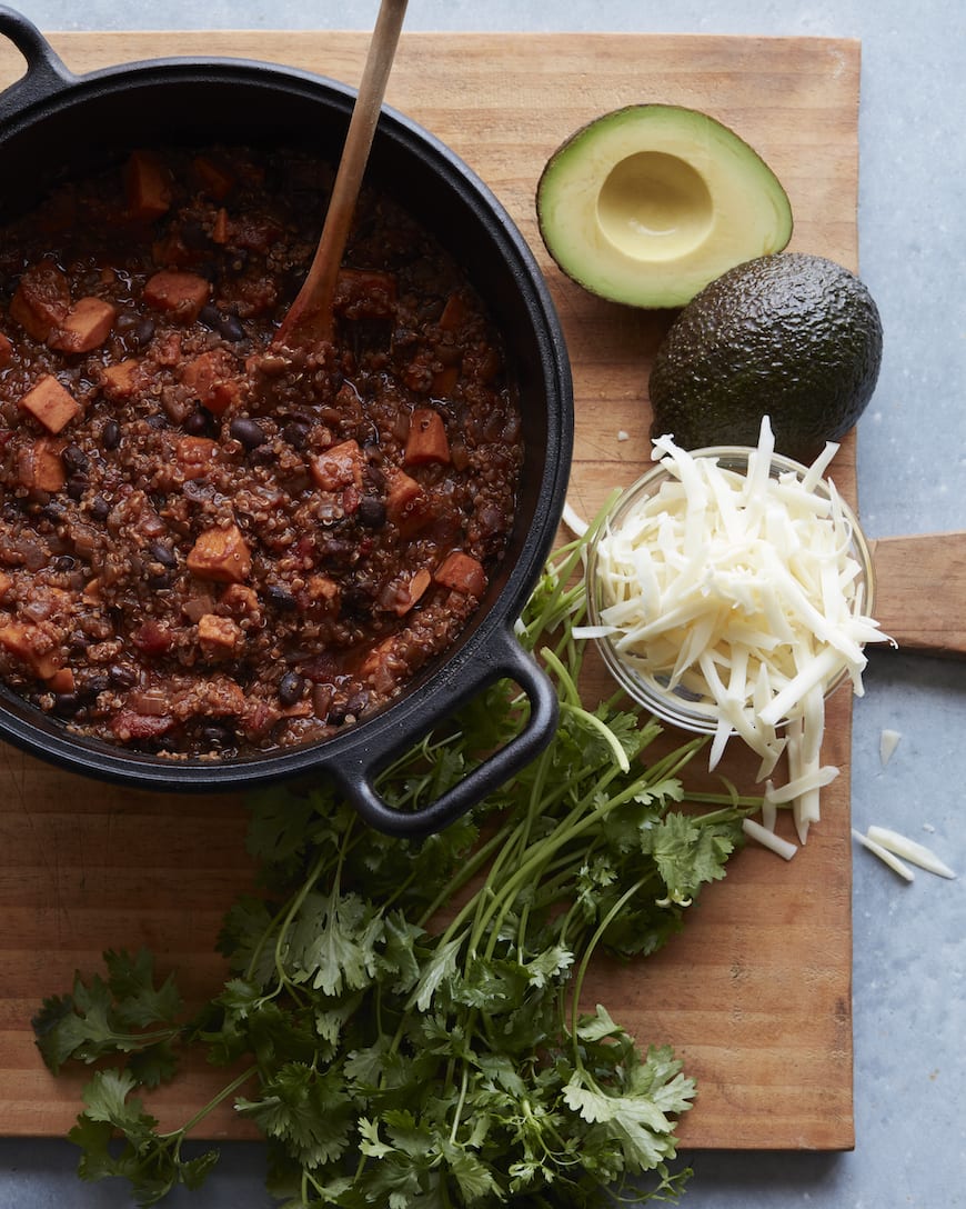 Black Bean Sweet Potato Chili from www.whatsgabycooking.com (@whatsgabycookin)