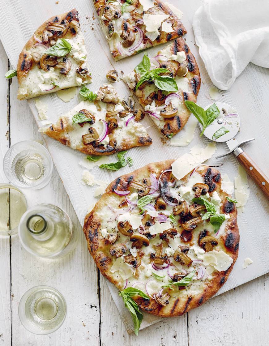 Grilled White Pizza for Kids and Adults | Homemade Recipes http://homemaderecipes.com/bbq-grill/19-memorial-day-recipes