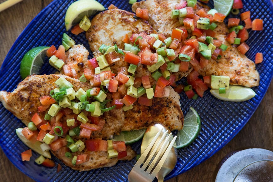 Paprika Grilled Chicken with Avocado Salsa What's Gaby Cooking