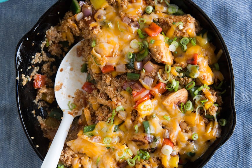 Chicken Fajita Skillet Quinoa Bake What's Gaby Cooking