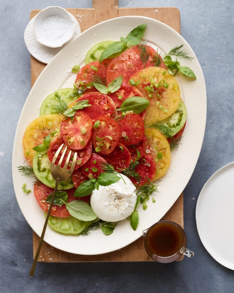 Heirloom Tomato Carpaccio with Burrata What's Gaby Cooking