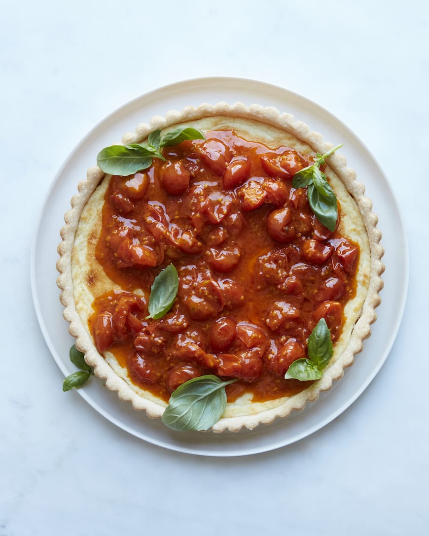 Tomato Confit Basil Tart What's Gaby Cooking