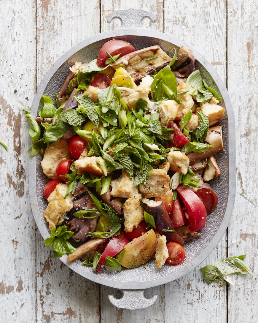 grilled eggplant panzanella