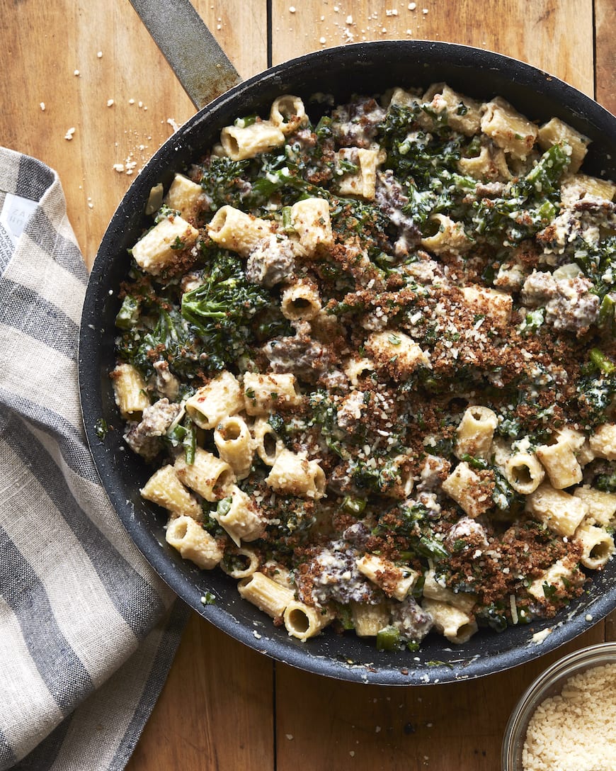 rigatoni with broccolini and sausage