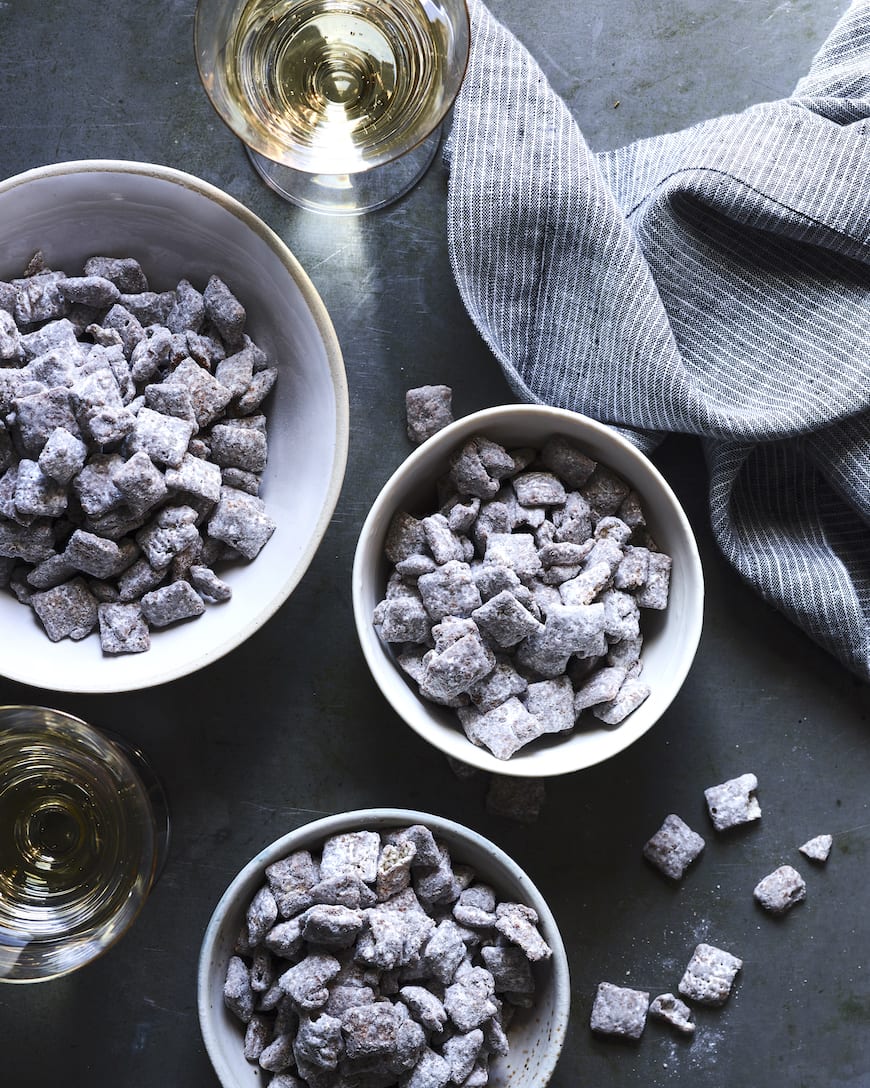 double dark chocolate muddy buddies