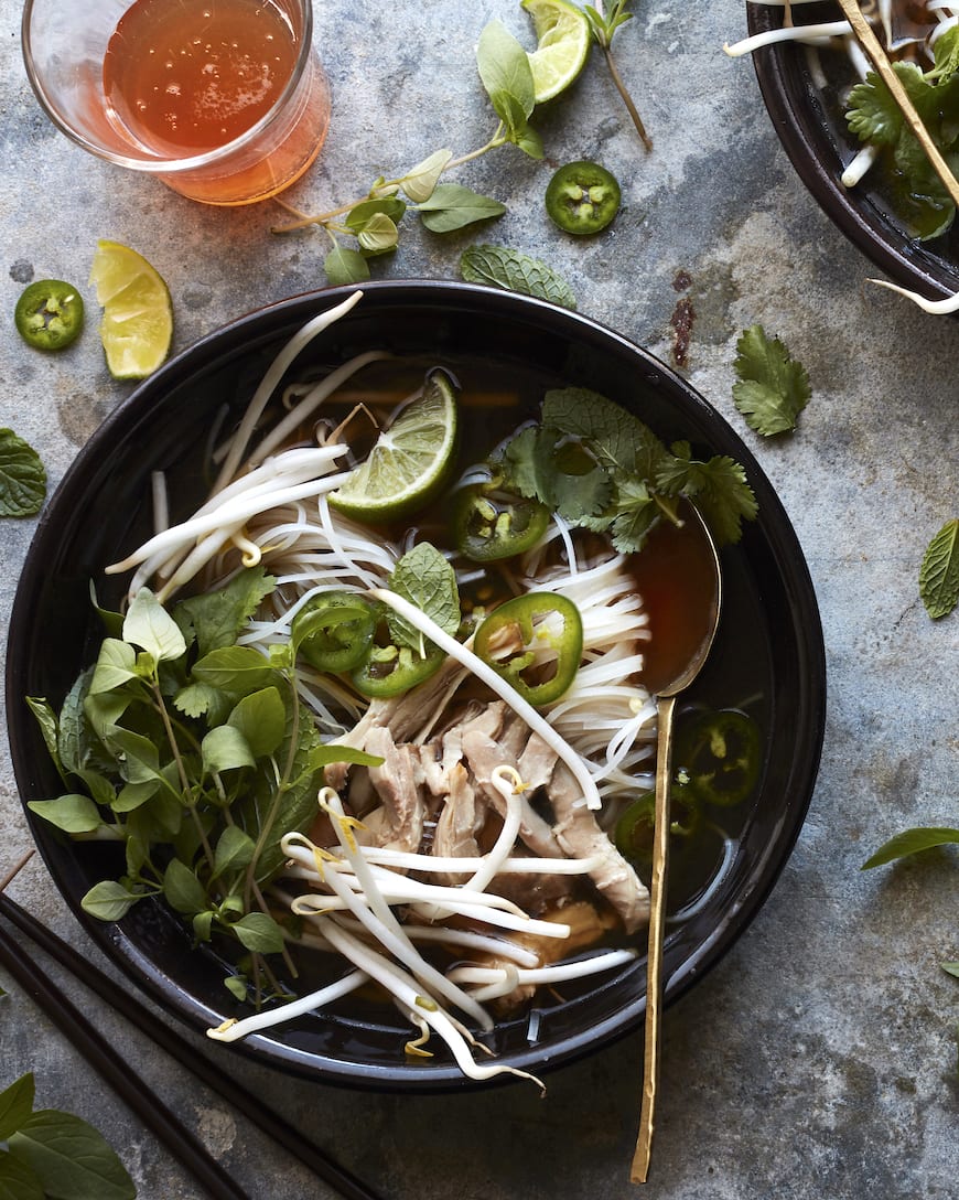 loaded chicken pho (instant pot + stove top)