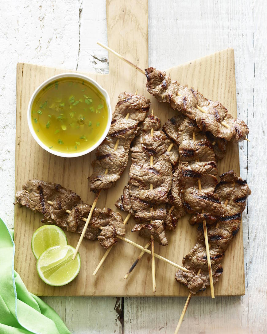 flank steak skewers