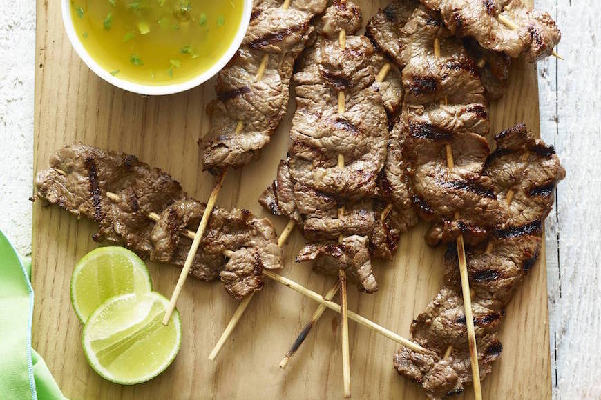 Flank Steak Skewers What's Gaby Cooking