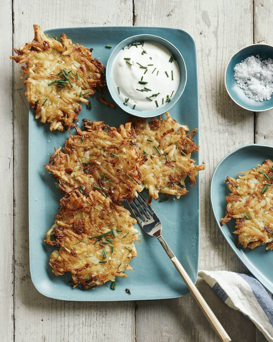 crispy potato latkes
