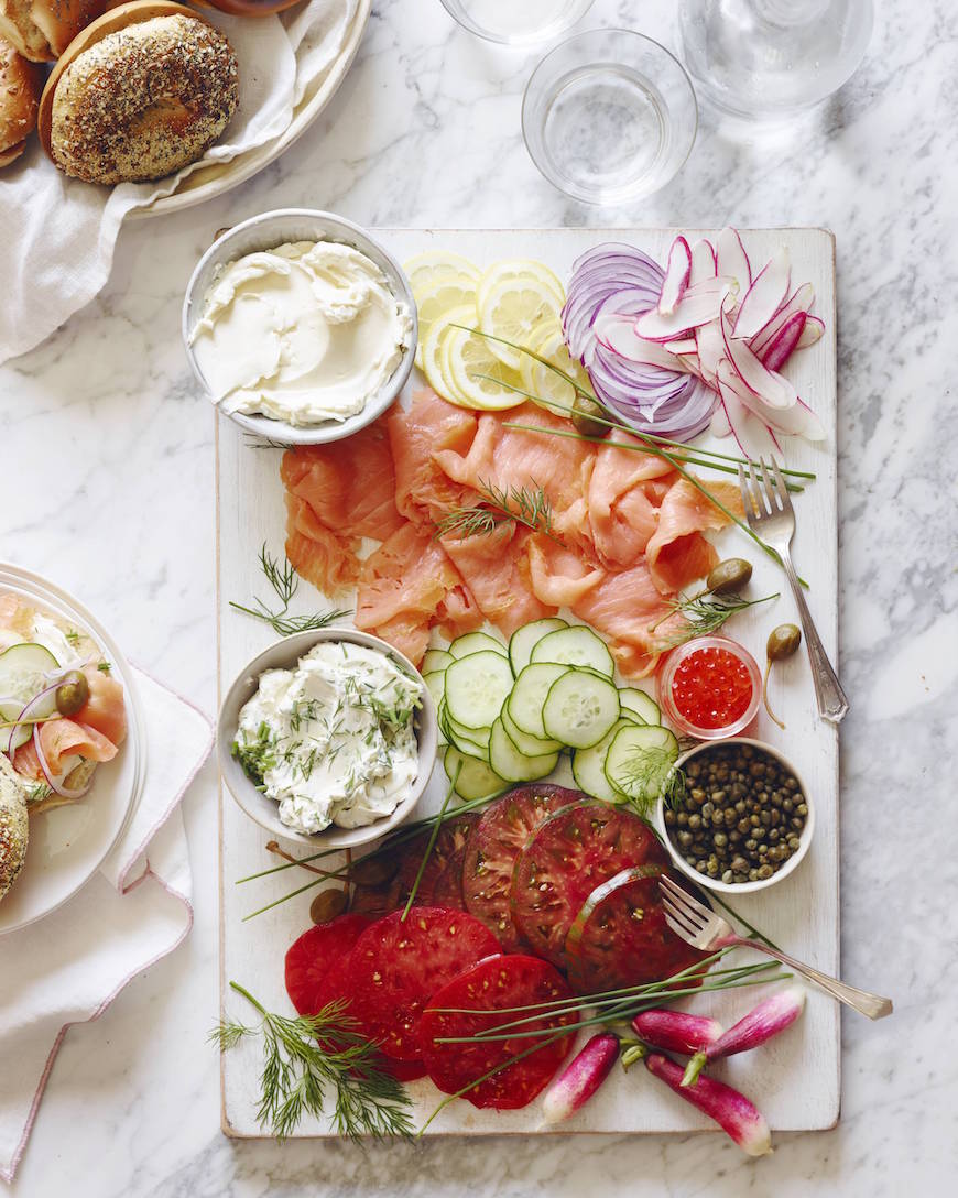 Smoked Salmon Bagel Bar - What's Gaby Cooking