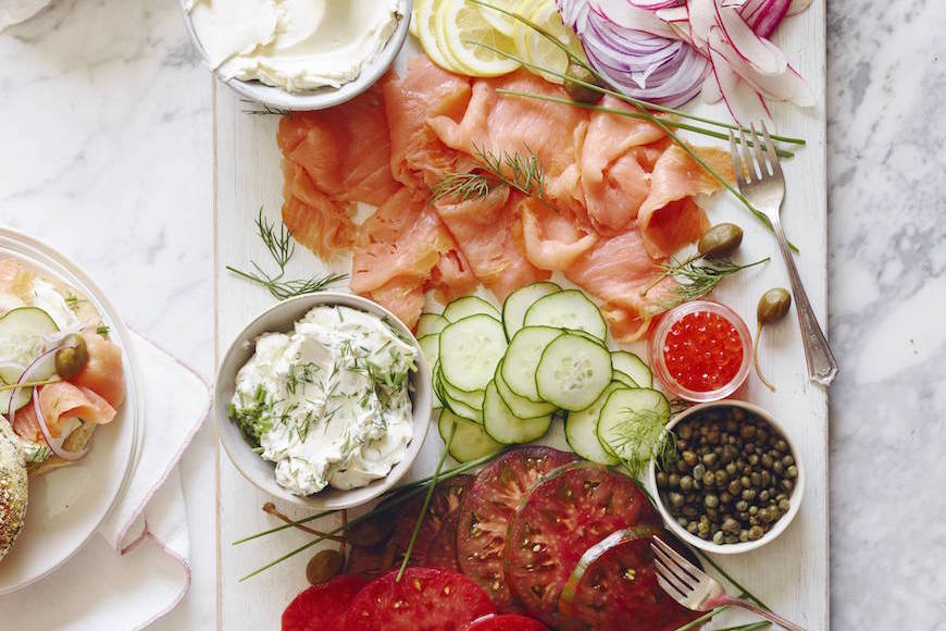 Smoked Salmon Bagel Bar What's Gaby Cooking